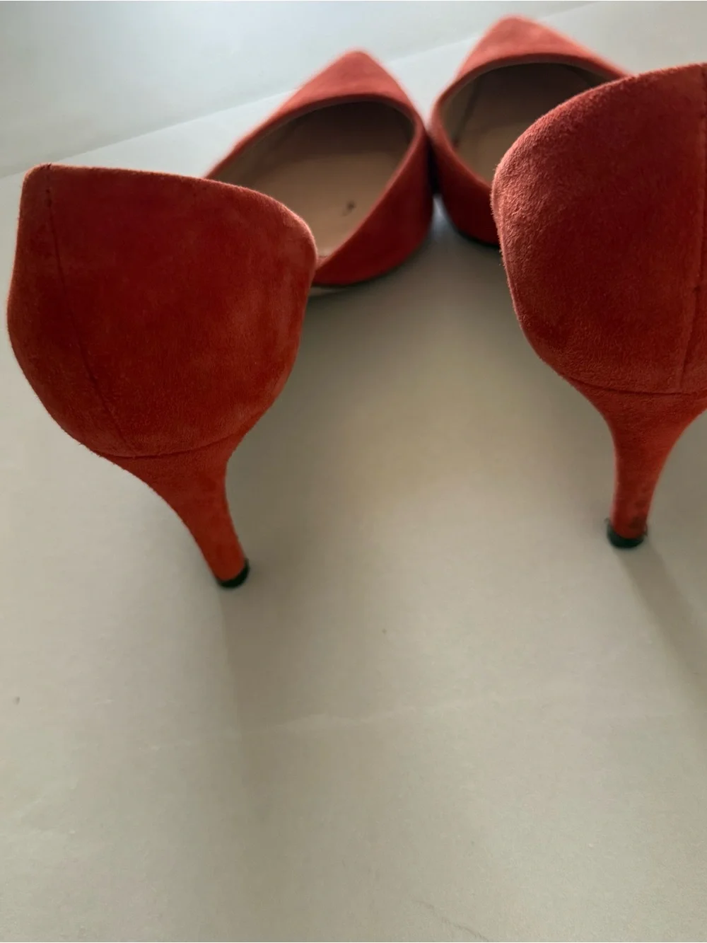 J. Crew Women's Orange Suede Pointed-Toe Flats